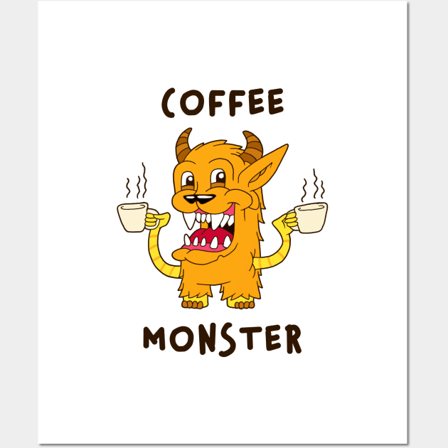 Coffee Monster Wall Art by Woah_Jonny